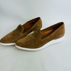 Johnston & Murphy Womens Dakota Slip-On Suede Upper Loafer Flats Size 10M